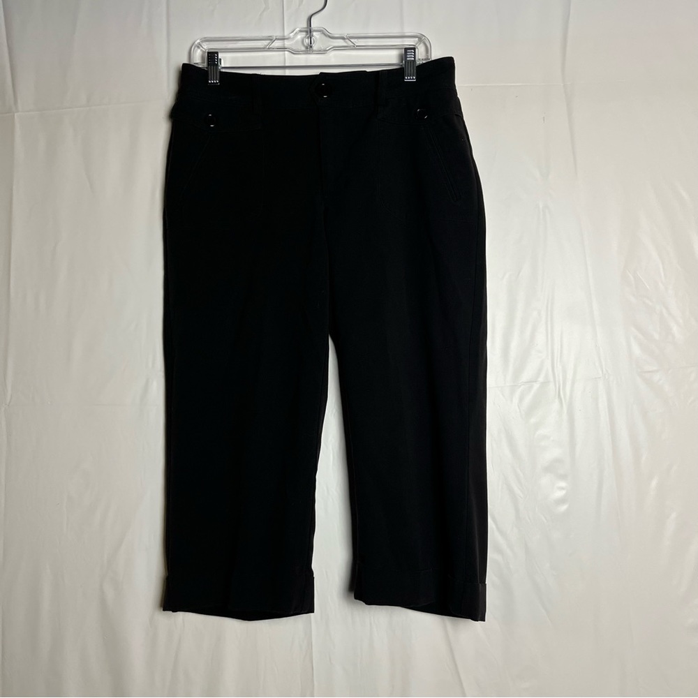 Christopher & banks women cropped black pants straight leg size‎ 10